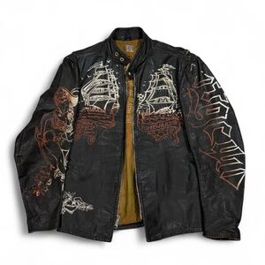 The Great China Wall Leather Moto Jacket